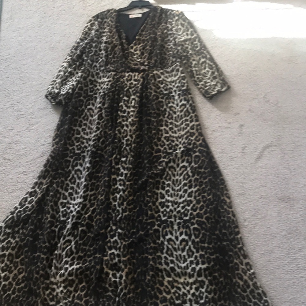 Tiger print long dress